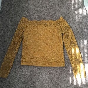 Over the shoulder crop top